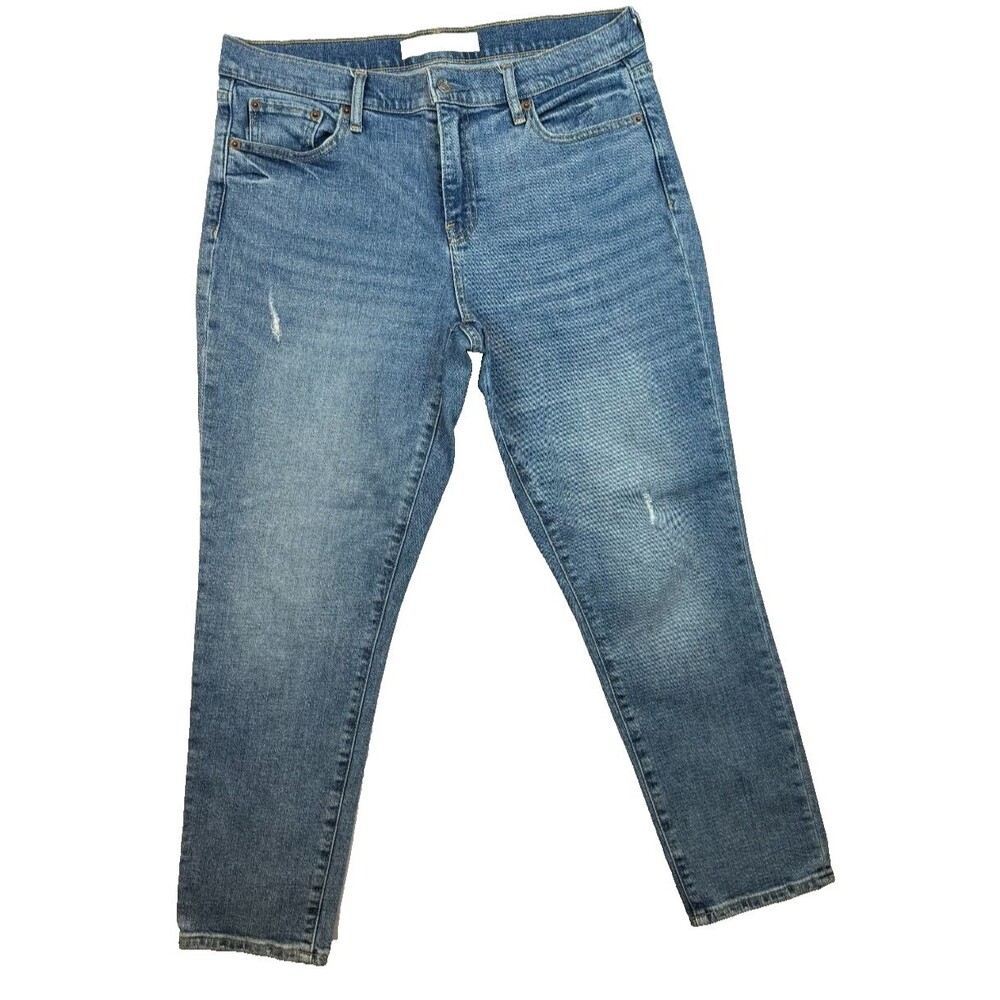 Gap Best Girlfriend Jeans Size 30 Medium Wash Denim 99% Cotton Stretch